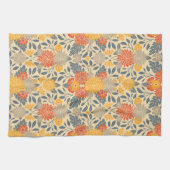 Linge De Cuisine Chaleureux Jaune, Orange & Bleu Floral (Horizontal)