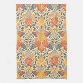 Linge De Cuisine Chaleureux Jaune, Orange & Bleu Floral (Vertical)
