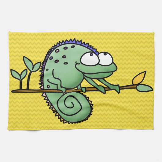 Linge De Cuisine Chameleon Cute Funny (Horizontal)