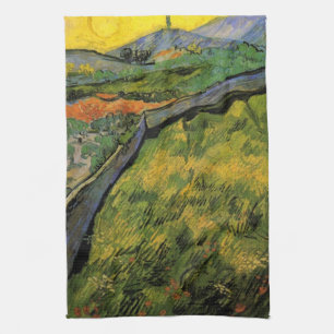 Linge De Cuisine Champ de blé printanier, lever de soleil par Vince
