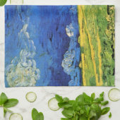Linge De Cuisine Champ de blé sous un ciel nuageux par Vincent van (Plié)