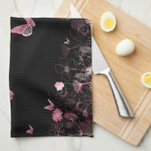 Linge De Cuisine Champ de fleurs avec papillons (Quart Plié)