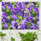 Linge De Cuisine Champ de Purple Pansy (Plié)