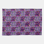 Linge De Cuisine Champ Pansy Violet Et Typographie, (Horizontal)