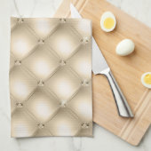 Linge De Cuisine Champagne Diamond de crème d'or (Quart Plié)