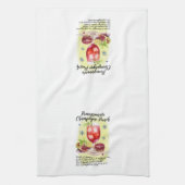 Linge De Cuisine Champagne Punch Cocktail Recette Noël (Vertical)