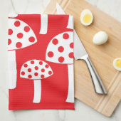 Linge De Cuisine Champignon Rouge Champignon Blanc (Quart Plié)