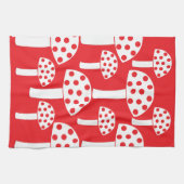 Linge De Cuisine Champignon Rouge Champignon Blanc (Horizontal)