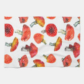 Linge De Cuisine Champignons d'aquarelle motif de chute (Horizontal)