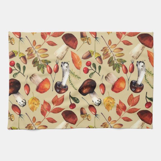 Linge De Cuisine Champignons d'automne (Horizontal)