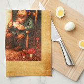 Linge De Cuisine Champignons et Gnomes d'Amanita (Quart Plié)