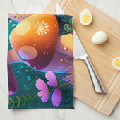 Linge De Cuisine Champignons mignons dans la forêt (Quart Plié)