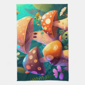 Linge De Cuisine Champignons mignons dans la forêt (Vertical)