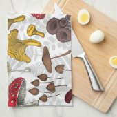 Linge De Cuisine Champignons sauvages (Quart Plié)