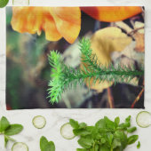 Linge De Cuisine Champignons sauvages d'orange pâle gros (Plié)