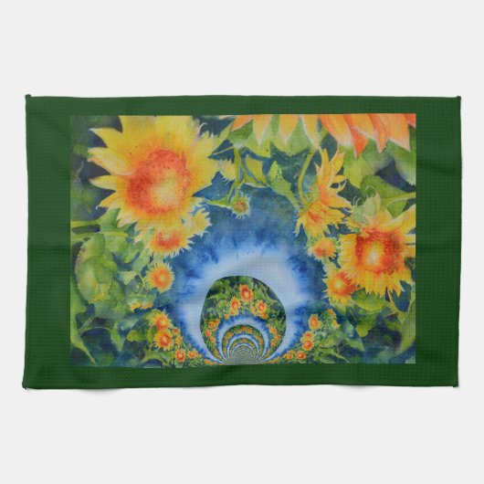 Linge De Cuisine Champs de tournesol pour toujours (Horizontal)