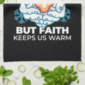 Linge De Cuisine Changement du froid, Feu de foi - Chrétien motivat (Plié)