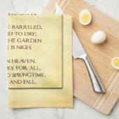 Linge De Cuisine Chanson d'automne Thanksgiving Poème (Quart Plié)