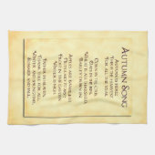 Linge De Cuisine Chanson d'automne Thanksgiving Poème (Horizontal)