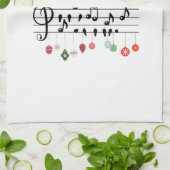 Linge De Cuisine Chanson de Noël chant des oiseaux (Plié)