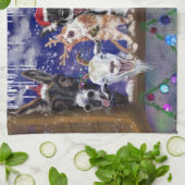 Linge De Cuisine Chanson de Noël - Fête des animaux (Plié)