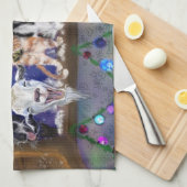 Linge De Cuisine Chanson de Noël - Fête des animaux (Quart Plié)