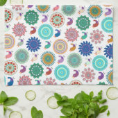 Linge De Cuisine Chanter Bird et Mandala Cute Folk Art Motif (Plié)