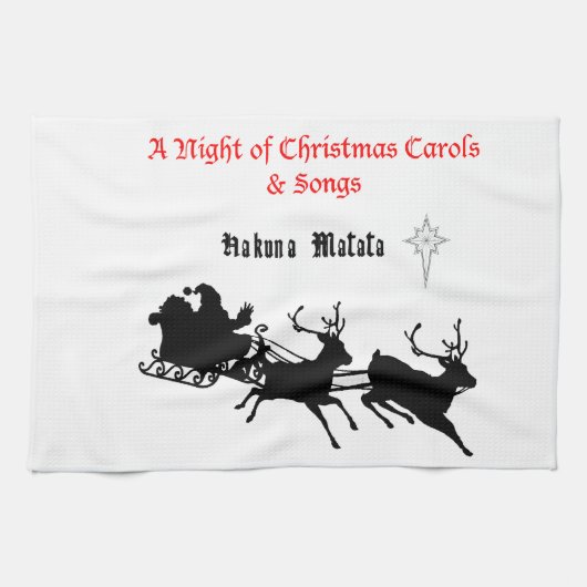 Linge De Cuisine Chanter le long de Noël - Carols & Festive Joy (Horizontal)