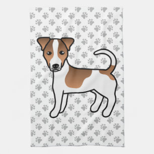 Linge De Cuisine Chapeau blanc et tan lisse Jack Russell Terrier Ch