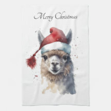 Chapeau de Père Noël à texte personnalisé en aquar