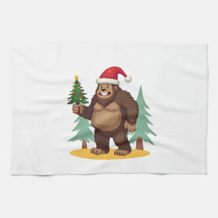 Linge De Cuisine Chapeau de Père Noël pour sapin de Noël Bigfoot (4
