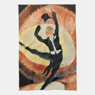 Linge De Cuisine Chapeau haut-de-forme de danseur masculin Art déco
