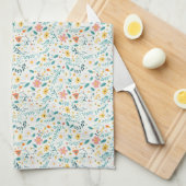 Linge De Cuisine Chaque Fleur Doit Croître À Travers La Sèche (Quart Plié)