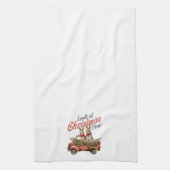 Linge De Cuisine Charges de lapins de Noël en Camion Rouge (Vertical)