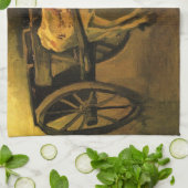 Linge De Cuisine Chariot avec bœuf rouge et blanc de Vincent van Go (Plié)