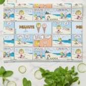 Linge De Cuisine Charlie Brown & Glace Sally À La Plage (Plié)