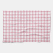 Linge De Cuisine Charme Gingham Rose et Blanc Velouté (Horizontal)