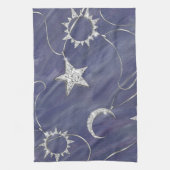 Linge De Cuisine Charming mystique | Étoiles de lune d'argent Sun A (Vertical)