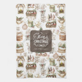 Linge De Cuisine Charming Winter Scène avec les oiseaux et les cade (Vertical)