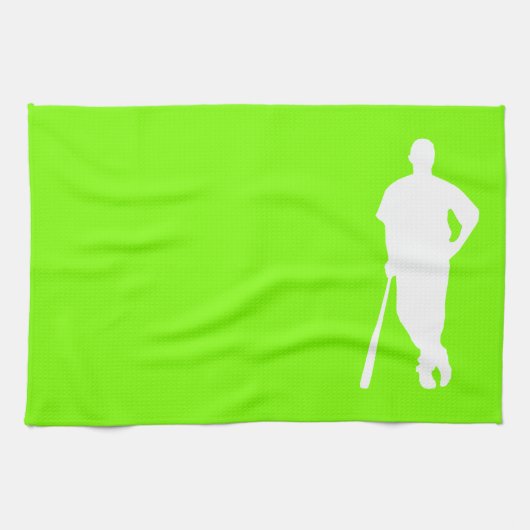 Linge De Cuisine Chartreuse, Neon Green Baseball (Horizontal)