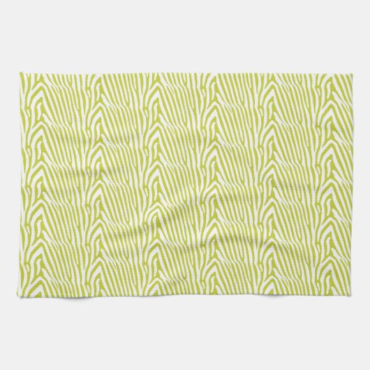 LINGE DE CUISINE CHARTREUSE ZEBRA STRIPE (Horizontal)