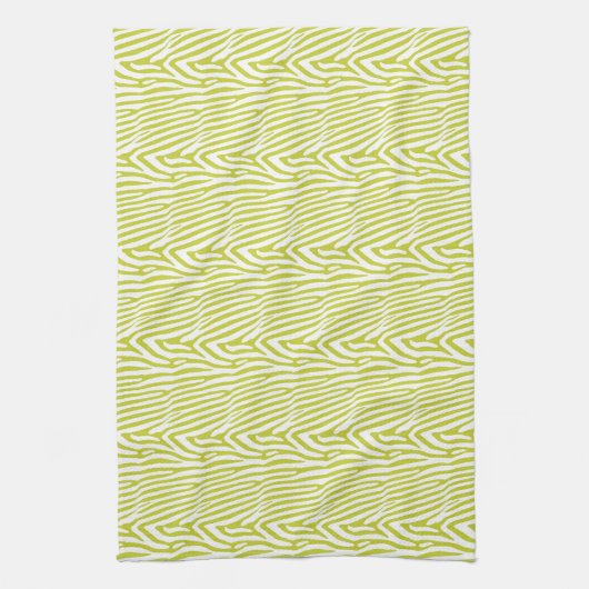 LINGE DE CUISINE CHARTREUSE ZEBRA STRIPE (Vertical)