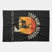 Linge De Cuisine Chasse AJOUTER LE NOM À L'Extérieur Deer Elk Wilde (Horizontal)