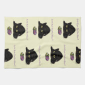 Linge De Cuisine Chasse aux oeufs de Pâques Chat amusant (Horizontal)