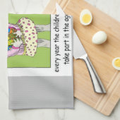 Linge De Cuisine Chasse aux oeufs sur l'île de Pâques par Rick Lond (Quart Plié)