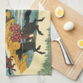 Linge De Cuisine Chasse samouraï de cheval d'impression japonais de (Quart Plié)