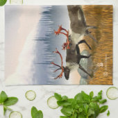 Linge De Cuisine Chasseurs Dans La Poisson (Caribou) (Plié)