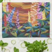 Linge De Cuisine Chat au gingembre dans le jardin (Plié)