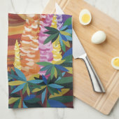 Linge De Cuisine Chat au gingembre dans le jardin (Quart Plié)