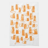 Linge De Cuisine Chat au gingembre orange amusant (Vertical)